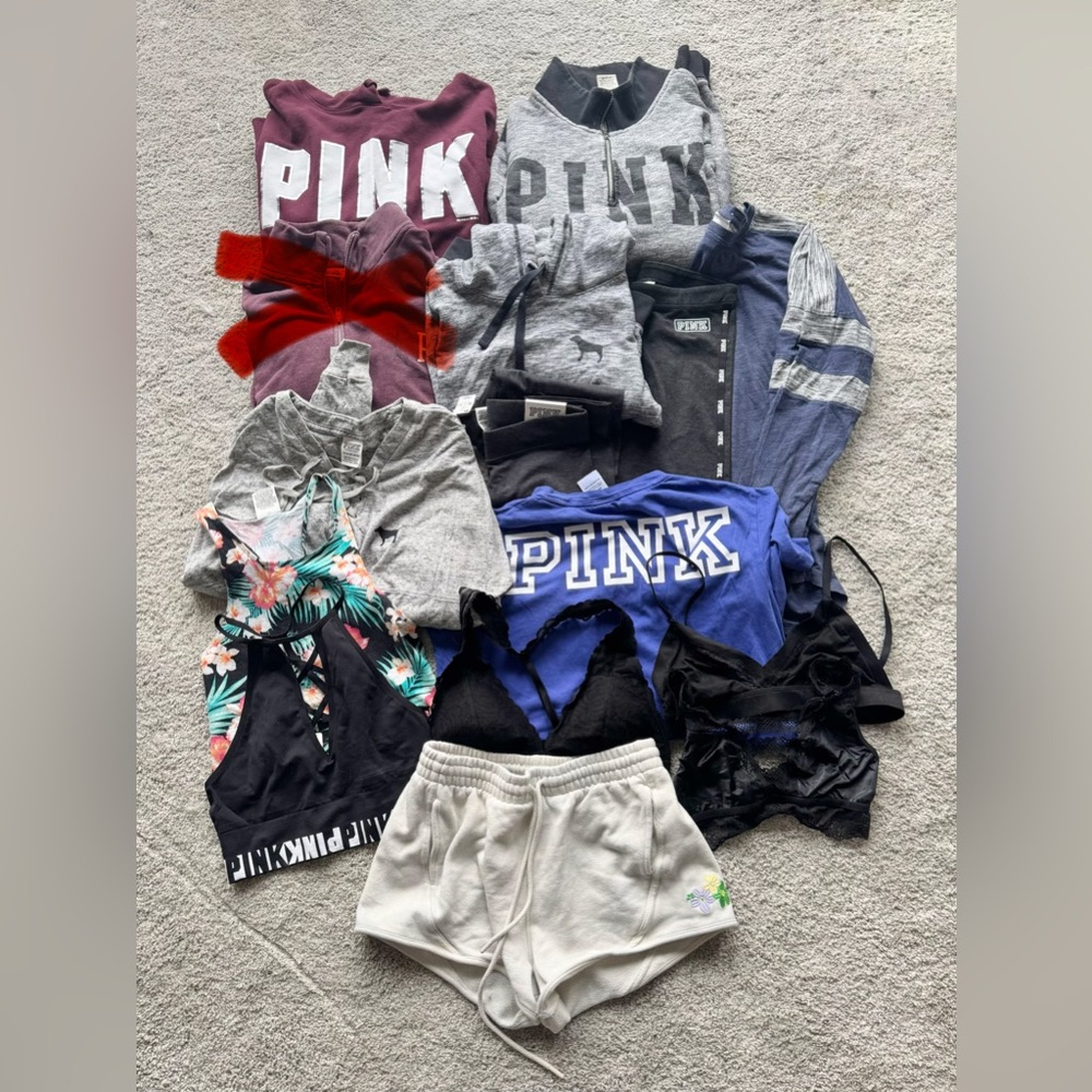 Victoria's Secret PINK XS xsmall Clothing Bundle 13 item bundle